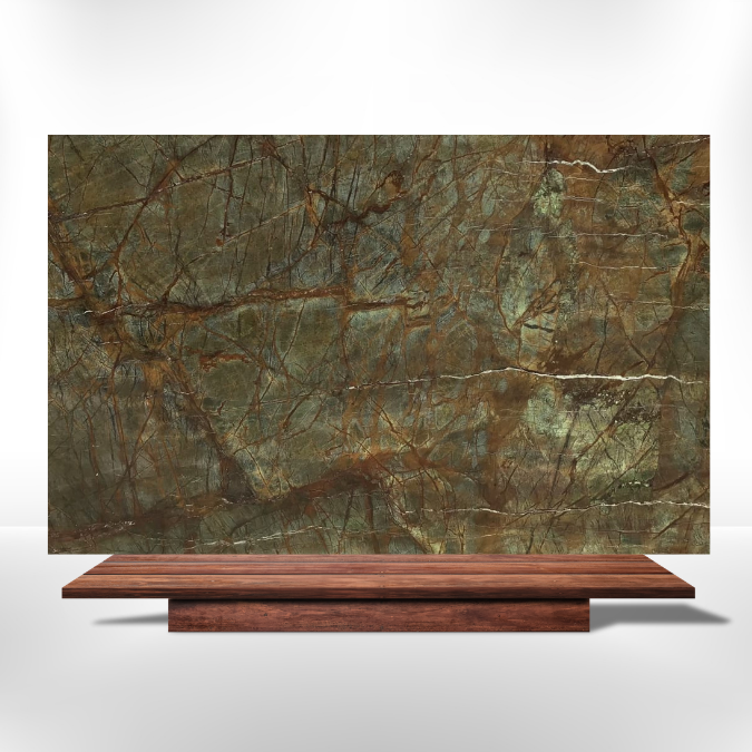 Rain Forest Green Marble Marble Slab from India