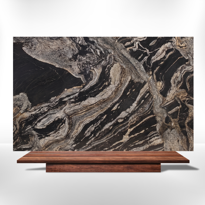 Titanium Black Granite Granite Slab from India